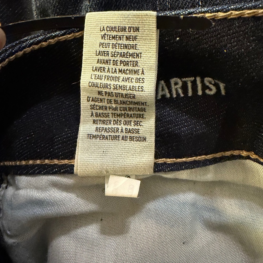 American Eagle Artist Jeans Womens 8 Regular Dark Wash Stretch Denim Flare Blue - Picture 9 of 9